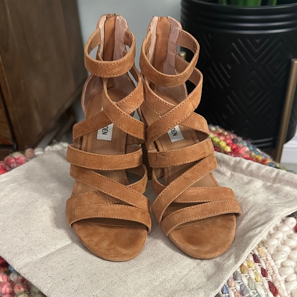 Steve Madden Brown Strappy Sandals
